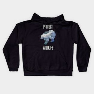 Protect wildlife - polar bear Kids Hoodie